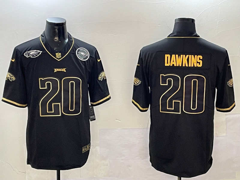 Men 2026 Philadelphia Eagles #20 Dawkins black Nike Limited NFL Jersey 005